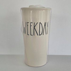 Rae Dunn Weekday Ceramic Coffee Tumbler NEW